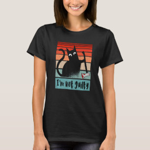 Ich bin nicht schuldig Unschuldige Katze mit bluti T-Shirt