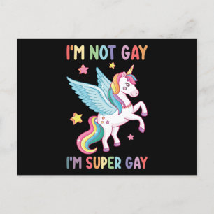 Ich bin nicht schwul, ich bin Super Gay Pride LGBT Postkarte