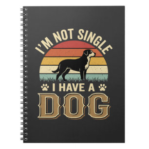 Ich bin nicht Single Hunde Liebhaber Vintage Notizblock