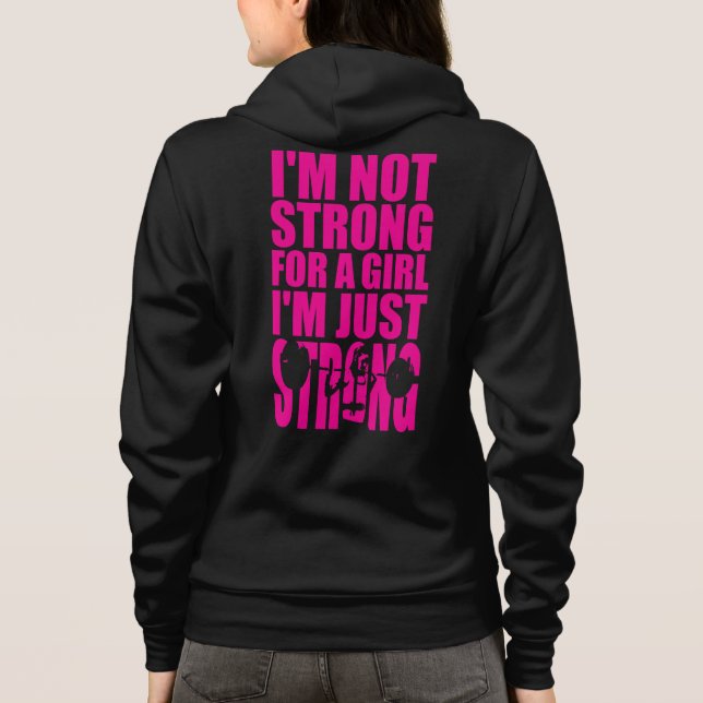 Ich bin nicht stark für ein Mädchen - ich bin einf Hoodie (Rückseite)
