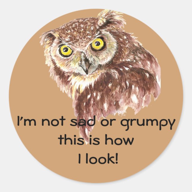 Ich bin nicht traurig oder gruselig so sehe ich wi runder aufkleber (Vorderseite)