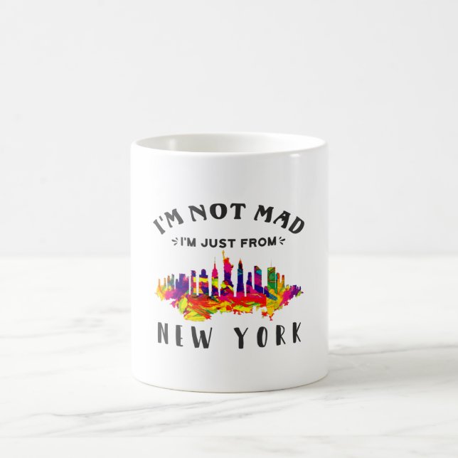 Ich bin nicht verrückt, dass ich nur aus New York  Kaffeetasse (Mittel)