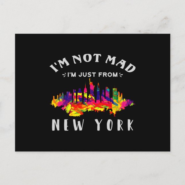 Ich bin nicht verrückt, dass ich nur aus New York  Postkarte (Vorderseite)