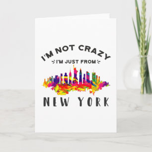 Ich bin nicht verrückt, ich bin nur aus New York Karte
