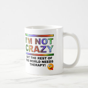 Ich bin nicht verrückt, sondern lustig umarmen kaffeetasse