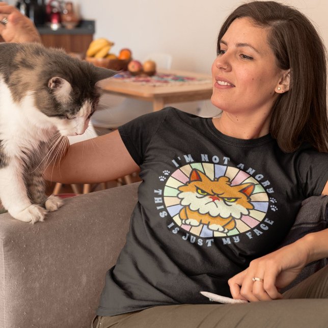 Ich bin nicht wütend, das ist nur mein Gesicht | P T-Shirt (I’m Not Angry This Is Just My Face | Persian Cat T-Shirt)