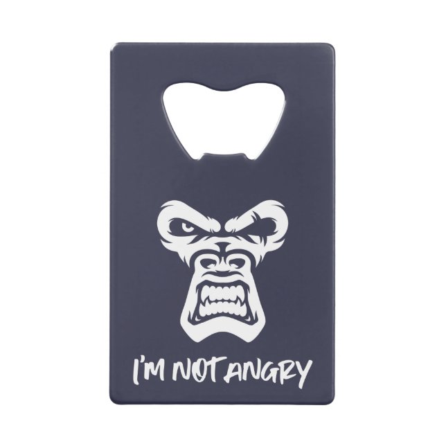 Ich bin nicht wütend, der Affe Geldbeutel Flaschenöffner (Vorderseite)