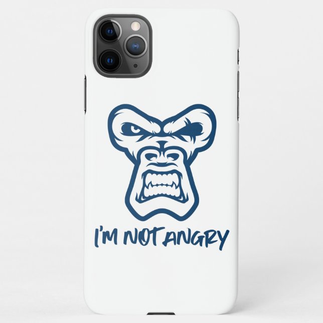 Ich bin nicht wütend - der Affe iPhone Hülle (Rückseite)