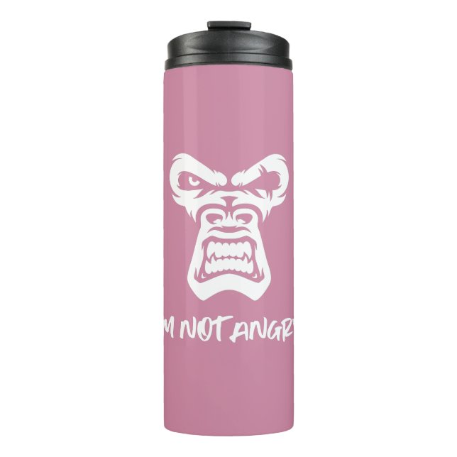 Ich bin nicht wütend, der Affe Thermosbecher (Vorderseite)