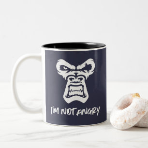 Ich bin nicht wütend, der Affe Zweifarbige Tasse