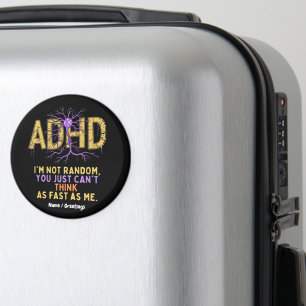 Ich bin nicht zufällig lustig habe ich ADHD-Zitat  Magnet