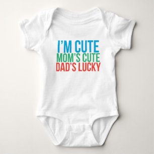 Ich bin niedlich, der niedlichen Mama, glücklichen Baby Strampler
