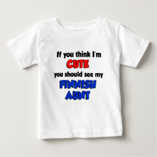 Ich bin Niedlich finnische Tante. Baby T-shirt
