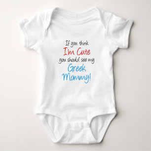 Ich bin Niedlich griechische Mami Baby Strampler