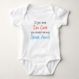 Ich bin Niedliche griechische Tante Baby Strampler