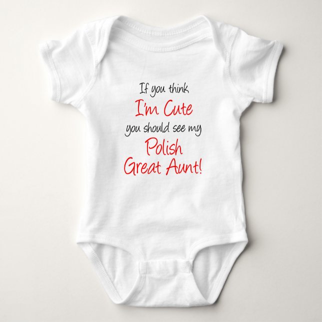 Ich bin Niedliche polnische Großtante Baby Strampler (Vorderseite)
