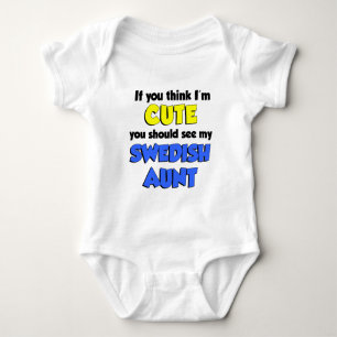 Ich bin Niedliche schwedische Tante Baby Strampler