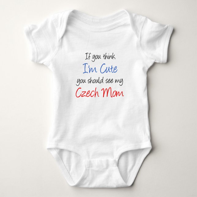 Ich bin Niedliche tschechische Mama Baby Strampler (Vorderseite)
