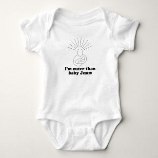 Ich bin niedlicher als Baby Jesus-T - Shirt