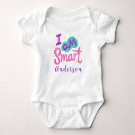 Ich bin Niedlicher Smart Personalisiert Name Baby Strampler