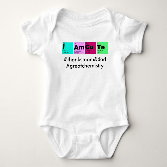 Ich bin niedliches #greatchemistry baby strampler (Vorderseite)