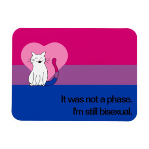 Ich bin noch Bisexuelle Katze mit Bisexueller Flag Magnet