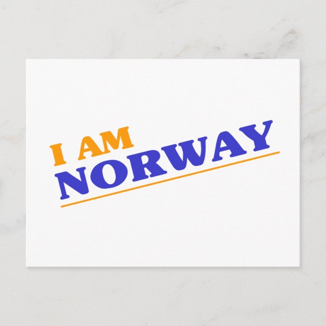 Ich bin Norwegen Postkarte (Vorderseite)