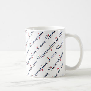 Ich bin Norwegisches Country Pride Typografy Patte Kaffeetasse