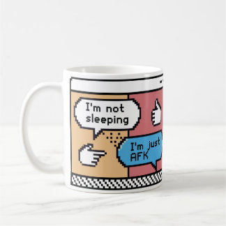Ich bin nur AFK | Funny Gamer Pixel Art Kaffeetasse