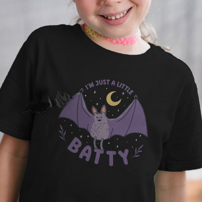 Ich bin nur ein bisschen Batty Funny Halloween Bat T-Shirt (Funny Halloween Batty Bat Pun T-Shirt)