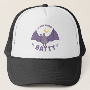 Ich bin nur ein bisschen Batty Funny Halloween Bat Truckerkappe