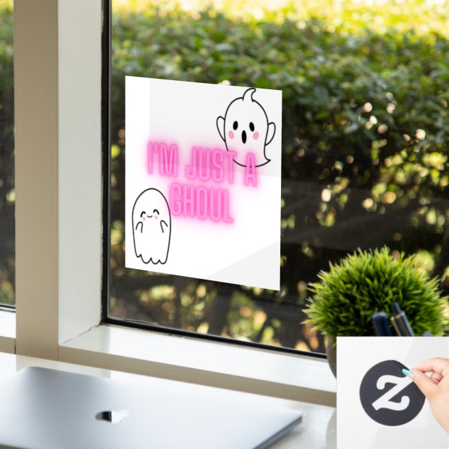 "Ich bin nur ein Ghoul"-Aufkleber Fensteraufkleber (Büro)