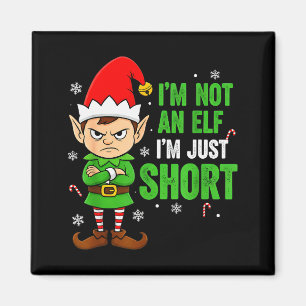 Ich bin nur ein kurzer lustiger Elf Weihnachten Magnet