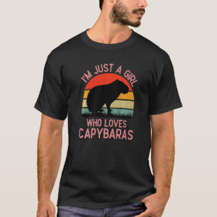 Ich bin nur ein Mädchen, das Lieben Funny Capybara T-Shirt