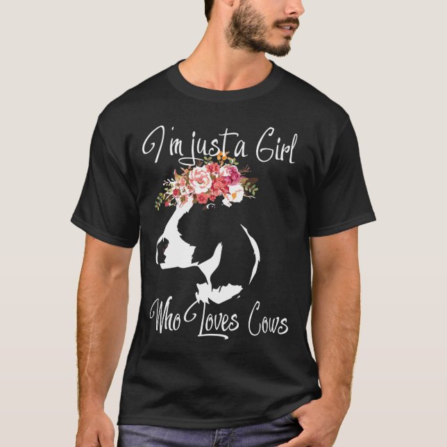 Ich bin nur ein Mädchen, das Lieben Kühe Premium T-Shirt (Vorderseite)