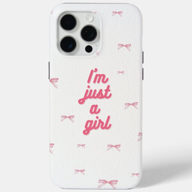 Ich bin nur ein Mädchen in einem rosa Gehäuse Case-Mate iPhone Hülle (Rückseite)