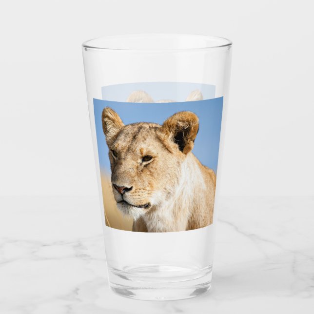 Ich bin nur ein pussy Katzenkatzenlilie Foto mit T Glas (Vorderseite)