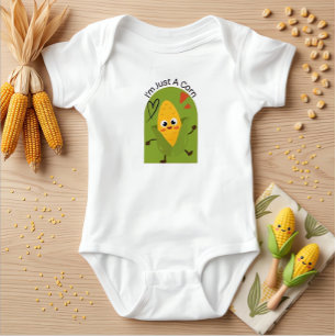 Ich Bin Nur Ein Süßer Kawaii Mais Gelb Grün Baby Strampler