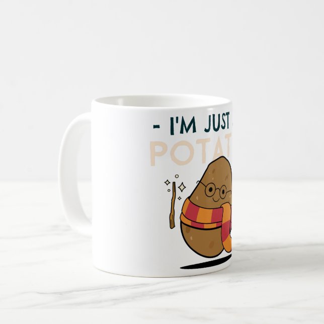 Ich bin nur eine Kartoffel Kaffeetasse (Vorderseite Links)