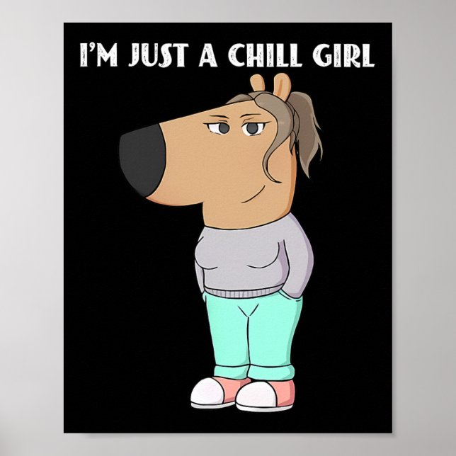 Ich bin nur eine kleine Mädchen Meme Funny Chill 2 Poster (Vorne)
