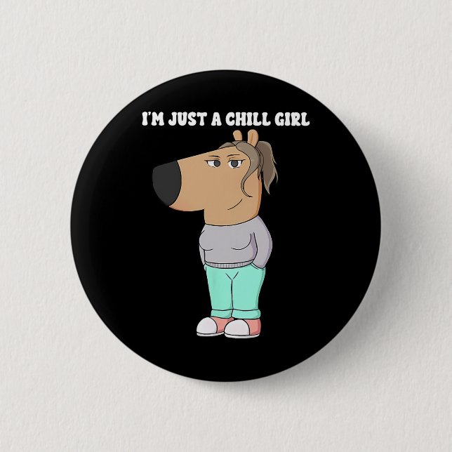 Ich bin nur eine kleine Mädchen Meme Funny Chill 3 Button (Vorderseite)