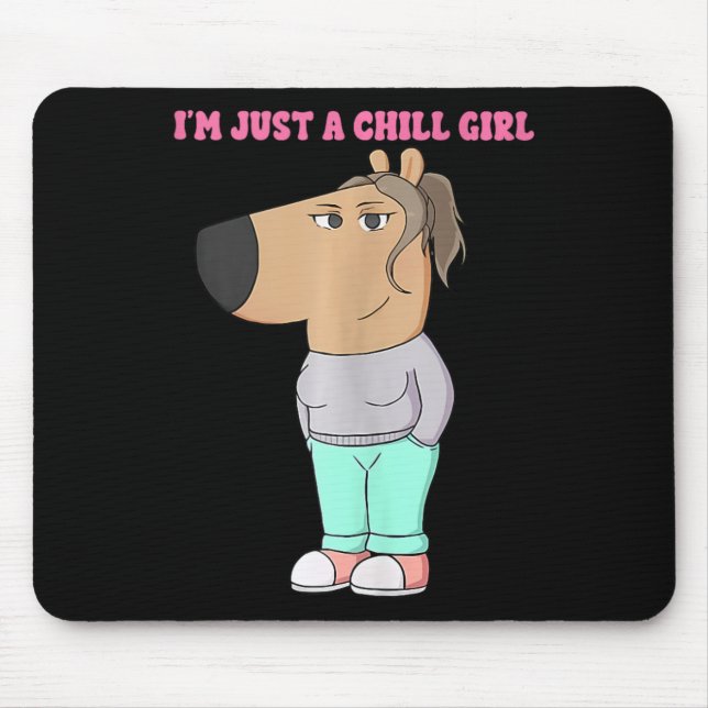 Ich bin nur eine kleine Mädchen Meme Funny Chill 4 Mousepad (Vorne)