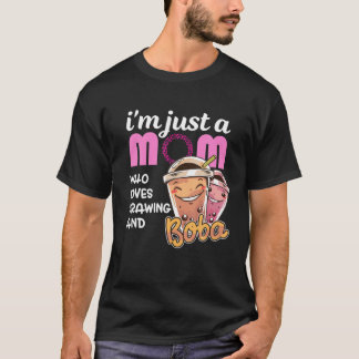 Ich bin nur eine Mama, die Zeichnend Liebe und Bob T-Shirt