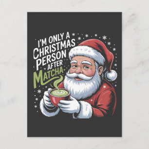 Ich bin nur eine Weihnachtsperson nach einem Match Feiertagspostkarte
