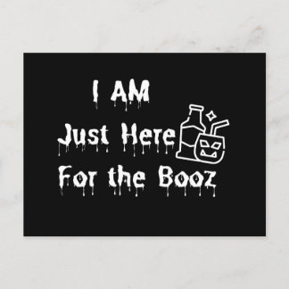 Ich bin nur für den Schnaps hier - Halloween-Party Postkarte