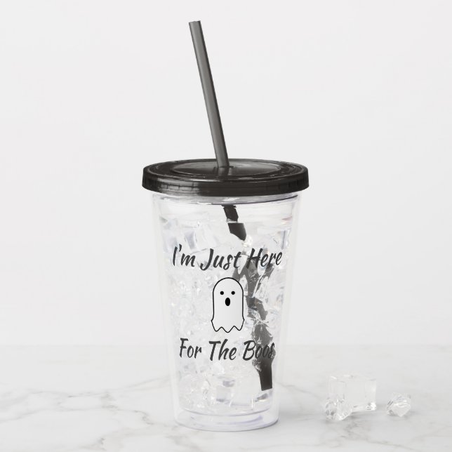 Ich bin nur für die Boos da Acryltrinkbecher (Vorderseite Ice)