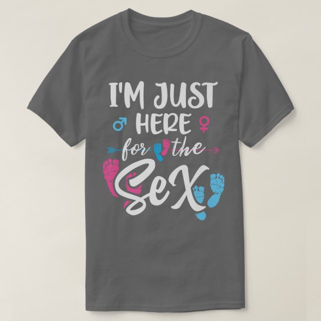 Ich bin nur für die Geschlechteroffenbarung Baby A T-Shirt (Design vorne)