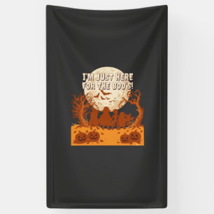 Ich bin nur hier Buh Halloween Kinder Silhouette M Banner