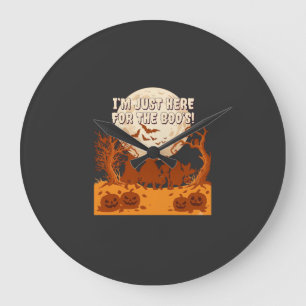Ich bin nur hier Buh Halloween Kinder Silhouette M Große Wanduhr