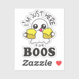 Ich bin nur hier für Boos Classic Round Sticker